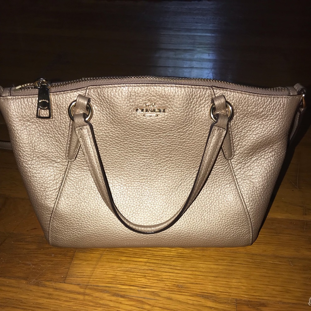 Beige small Kelsey Satchel
